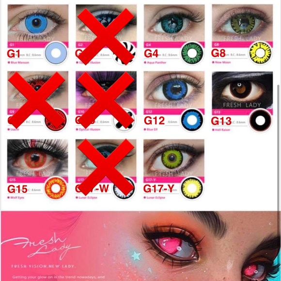 3 x PAIRS Halloween 🎃 UV & Theatrical Lenses - Picture 7 of 7